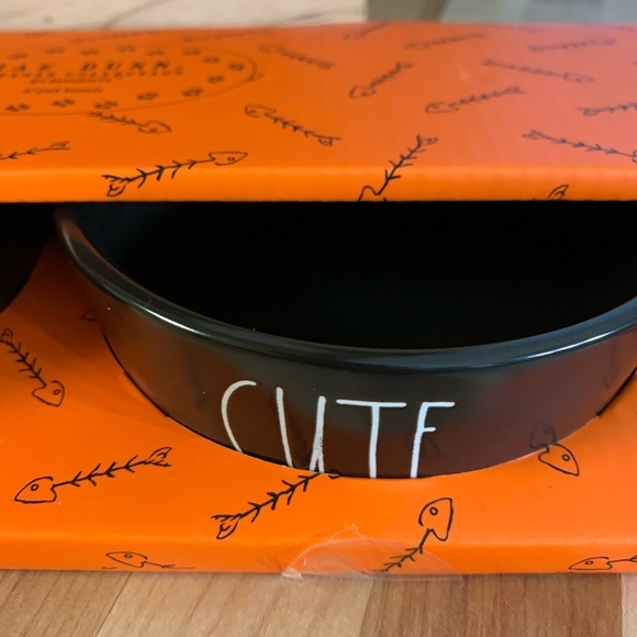 Rae Dunn “WICKED” & “CUTE” LL Black Pet Bowl Set NWT - Picture 4 of 9